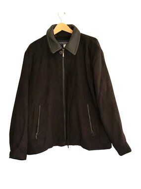 ROUNDTREE & YORKE- MENS BROWN ZIP-UP FULLY LINED WARM JACKET SIZE X-LARGE